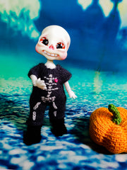 Boo, The chubby halloween baby skeleton!
